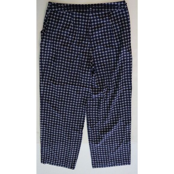 Adrianna Papell 11CP35010 Women's Sz L Indigo TL Print Casual Pants - Picture 2 of 13